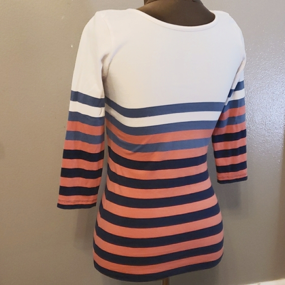 Boston Proper cotton tee scoop 3/4 sleeve XS - Picture 2 of 6